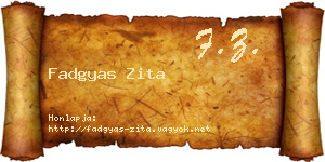 Fadgyas Zita névjegykártya